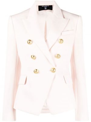 Ull lang blazer Balmain rosa