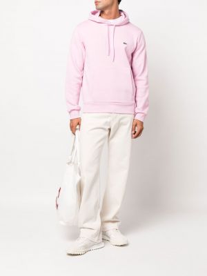 Fleece hoodie Lacoste pink