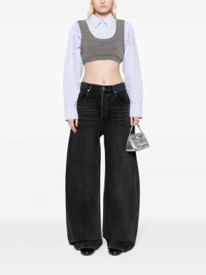 Low waist jeans ausgestellt Alexander Wang schwarz