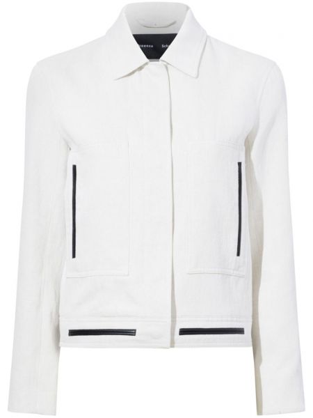 Pamučna lanena jakna Proenza Schouler bijela