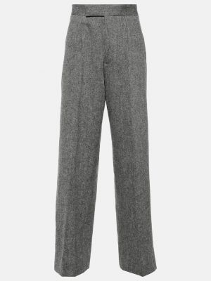 Шерстяные приталенные прямые брюки Vivienne Westwood серые