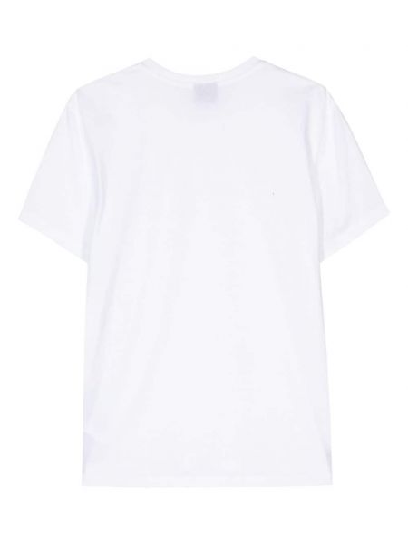 Bavlněné tričko se zebřím vzorem Ps Paul Smith bílé