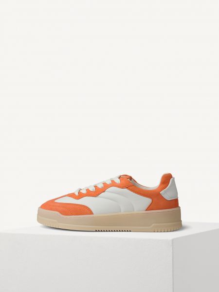 Ботинки на шнуровке Tamaris оранжевые