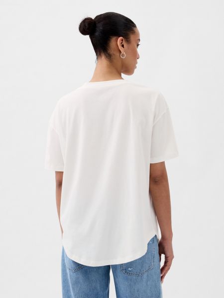 Oversized tričko Gap bílé