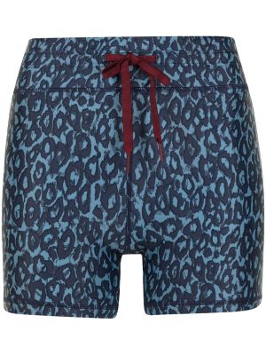 Pantalones cortos deportivos con estampado leopardo The Upside azul