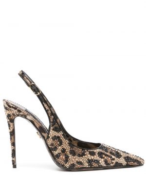 Leopardí kožené lodičky s potiskem Dolce & Gabbana
