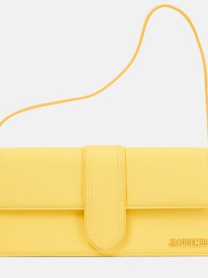 Δερμάτινη τσάντα ώμου Jacquemus κίτρινο