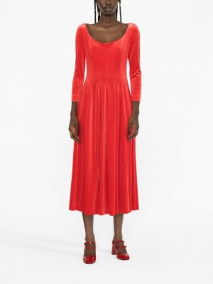 Midi suknele velvetinis Philosophy Di Lorenzo Serafini raudona