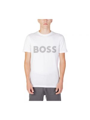 Koszulka z nadrukiem Hugo Boss biała