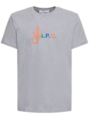 Pamučna majica A.p.c. siva