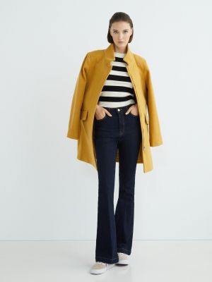Abrigo de lana Esprit amarillo
