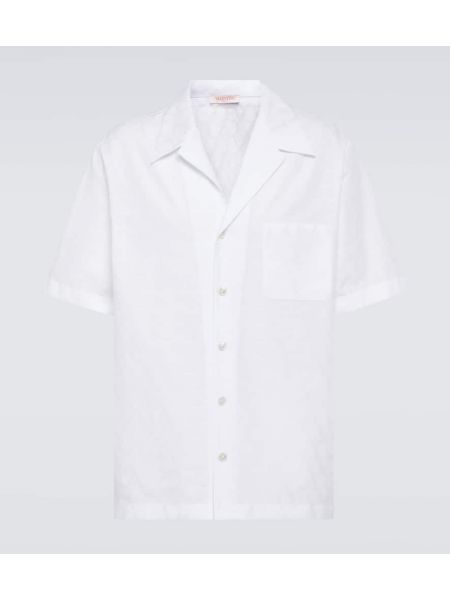 Camisa de algodón oversized Valentino blanco