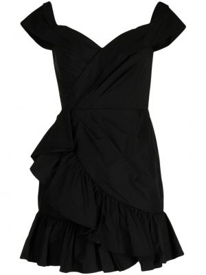 Obleka z draperijo Marchesa Notte črna