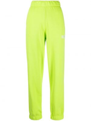 Флийс спортни панталони бродирани Ganni зелено