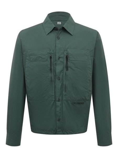 Хлопковая рубашка C.p. Company зеленая