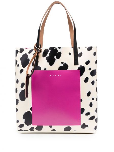 Trykt shoppingbag Marni rosa