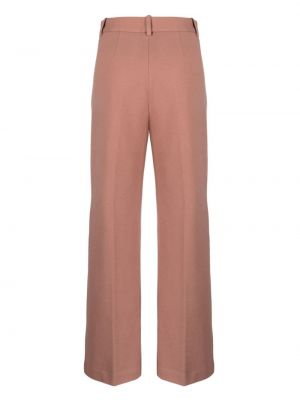 Pantalon droit en coton Circolo 1901 rose