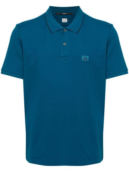 Medvilninis polo marškinėliai C.p. Company mėlyna