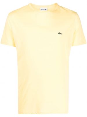 Памучна тениска Lacoste жълто
