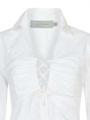 Bluzka sznurowana koronkowa Silvia Tcherassi biała