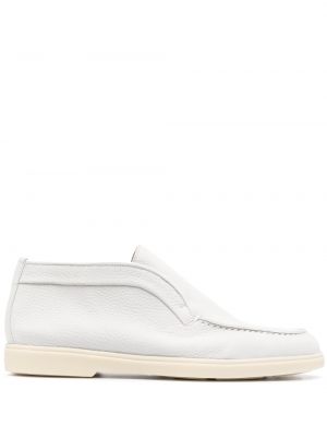 Pantofi loafer din piele Santoni alb