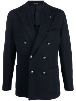 Ull lang blazer Tagliatore blå