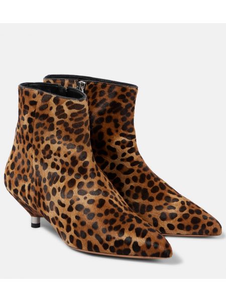 Leopard trykt semsket skinn støvler Isabel Marant brun