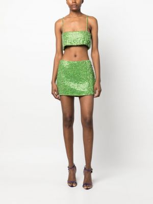 Křišťálové mini sukně Retrofete zelené