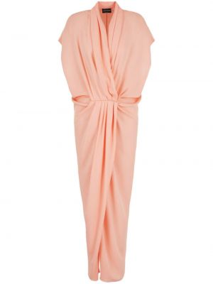 Drapované hodvábne midi šaty Giorgio Armani