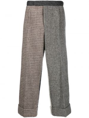 Pantaloni a quadri Thom Browne grigio