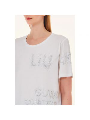 Koszulka z kryształkami Liu Jo biała