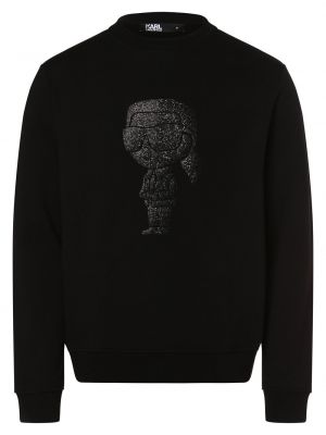 Bluza bawełniana z nadrukiem Karl Lagerfeld czarna