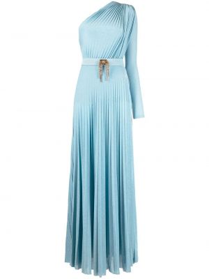 Viskózové večerní šaty Elisabetta Franchi - modrá