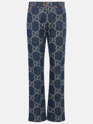 Straight fit džíny s vysokým pasem Gucci