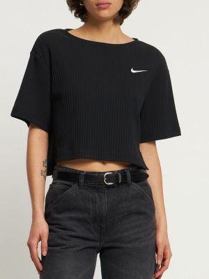 Koszulka z krótkim rękawem z dżerseju Nike czarna