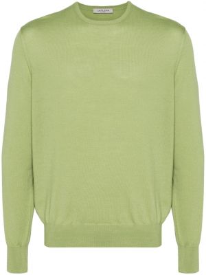 Vlněný svetr s kulatým výstřihem Fileria zelený