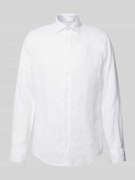 Lniana koszula slim fit Seidensticker biała