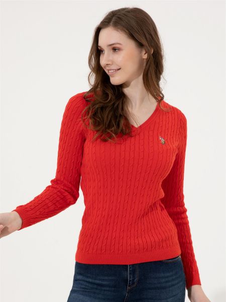 Пуловер U.s. Polo красный