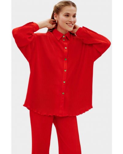 Плисирана пижама Sleeper червено