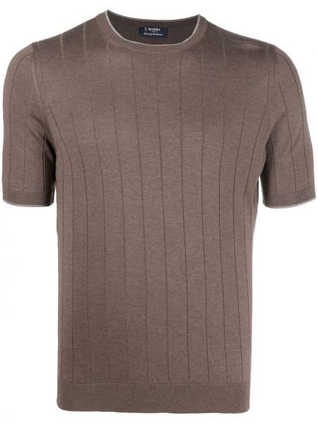 T-shirt en tricot Barba marron
