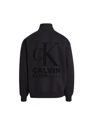 Bluza rozpinana z nadrukiem Calvin Klein Jeans czarna