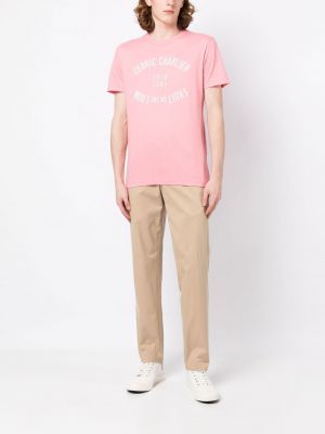 Kokvilnas t-krekls ar apdruku Cédric Charlier rozā