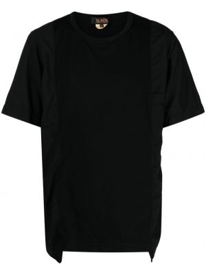 Aszimmetrikus kerek nyakú póló Black Comme Des Garçons fekete