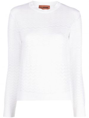 Pull à imprimé Missoni blanc