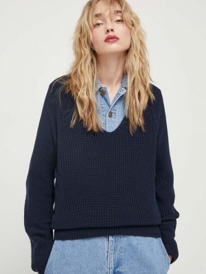 Sweter bawełniany Marc O'polo niebieski