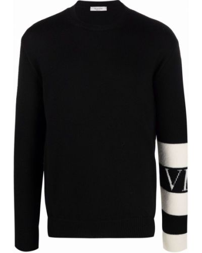 Jersey a rayas de tela jersey Valentino negro