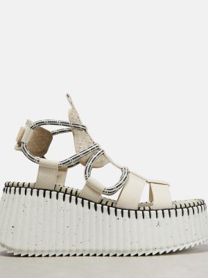 Sandále na platforme Chloã© sivá