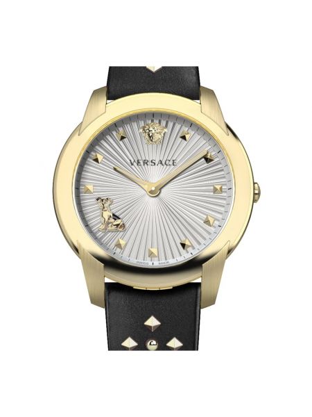 Relojes de cuero con tachuelas Versace