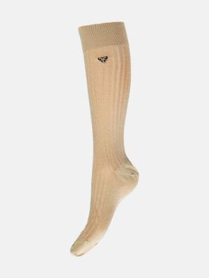 Průsvitné ponožky Prada béžové