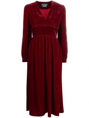 Кадифена вечерна рокля с v-образно деколте Boutique Moschino